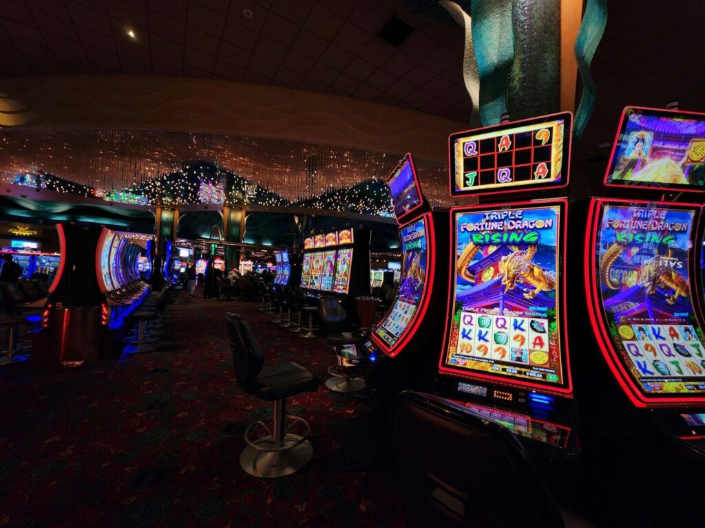 Casino room filled with slot machines